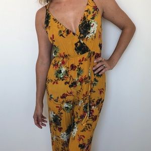 Yellow Floral Jumpsuit